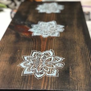 Stained and hand painted boards